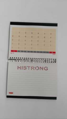 Uncoated paper desk calendar packed in cardboard box printing online