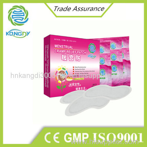 Kangdi supply magic material women heat menstrual cramp pain pads
