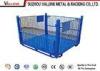 Blue Powder Coating Cold Rolled Steel Wire Mesh Container / Metal Storage Cage