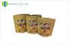 Dried Almond Kraft Paper Snack Packaging Bags Zip Lock Multi Layers