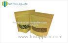 PP Clear Window Kraft Paper Packaging Unprinting Plain for Tea