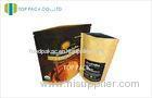250g Coffee Bean Coffee Packaging Bags Kraft Paper Stand Up With One Way Valve