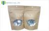 Cookies Kraft Paper Packaging Pouches , Kraft Paper Bag With Window