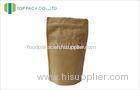 Coffee Bean Kraft Paper Pouches With Window , One Way Degassing Valve