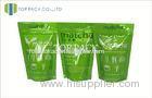 Green Printed Foil Stand Up Tea Packaging Bags 50micron - 200micron