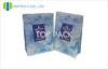 Custom Tea Blue Custom Food Packaging Block Bottom with Zipper