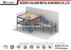 Three Layer Overhead Mezzanine Racking System With Light - Steel Floor Panel