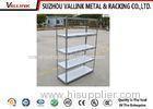 Small 5 Tiers Silver Grey Boltless Steel Shelving For Garage , Industrial Basement