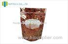 PET / PE Ziplock Clear Food Packaging Bags 250g Coffee Bean Plastic Gravure Printing