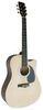 small 6 string 40 inch Cutaway Wood Acoustic Guitar with Semi - Gold enclosed peg F4010CA
