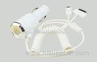 Micro usb / 30pin double Connector SmartPhone Car Charger 2amp With 5 ft Cable