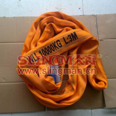 High quality WLL10ton 10000kgendless eye-eye round sling 6:1 7:1 8:1