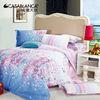 Comforterble Twill Cotton Printed Bedding Sets Green Dyeing For Home / Bedroom