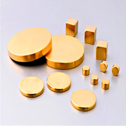 Cheap N52 gold plate Sintered neodymium magnets Disc Shape