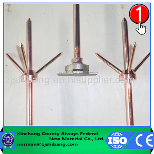 Copper lightning rod grounding system