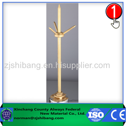 High voltage earthing system of copper lightning rod