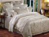 Sliver Art King Size Luxury Bed Sets Silk Jacquard Fabric for Supreme Taste