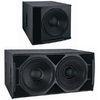 Big Dual Powered Subwoofer Bank Speaker Dj Sound System Plywood Enclosure