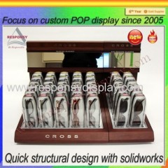 Customized wooden display stand for eyeglasses