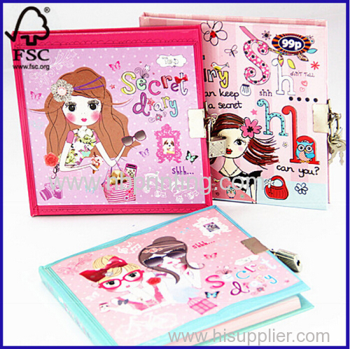 High Standard Production Cute Lock Diary Diary with Lock