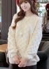 Women long sections loose big yards thick sweater twist hedging sweater coat