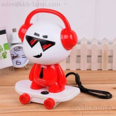 Fancy fashion boy sliding plate music boy table lamps