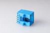 Full Plastic RJ11 RJ45 Jack Without Led Tab Down 8P8C Single Port Color Blue