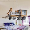 Cool train shape bedroom hanging lights