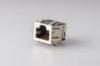 Modular Shielded RJ45 Jack , PCB Mount RJ45 Connector 8P8C Single Port With LED Gold Plated