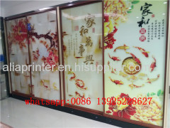 uv glass printer glass door uv flatbed printer with 5 heads