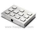 Customzied RS232 Metal Stainless Steel Keyboard , 12 Key Keypad 5V DC