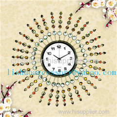 Lishuo specials contracted fashion modern home decorationwrought iron set auger art clock creative personality sitting