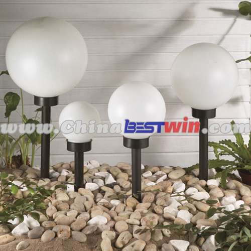 Solar Light 4 light Ball modern garden Stake