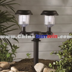 Plastic Clear Rivet Dome Solar Light 2-LED