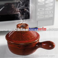 Microwave hot pot in kitchen
