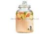 Machinemade large glass beverage dispenser with spigot / storage Jar