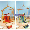 Hanging Hammock Chair with Footrest Red/Blue/Yellow