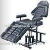Professional Adjustable Leather Tattoo Bed Medical Supplies Black Color