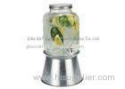 1.05 Gallon glass water dispenser with spigot , lid for party or restaurant
