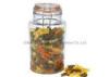 2.1L Kitchen Glass Storage Jars with clamp lids / airtight food storage containers