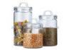 Custom Recycled Glass Storage Canisters / small glass jars with lids for home