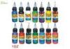 Plastic Bottle Biological Pigment Organic Tattoo Ink Light Purple / Silver / Teal 1Oz