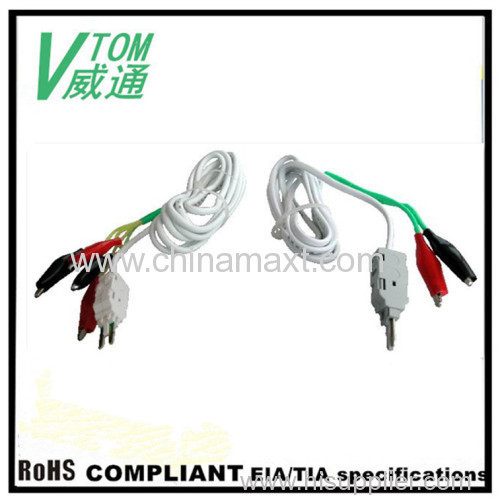 2 pole/ 4 pole test cord plug to Alligator clip