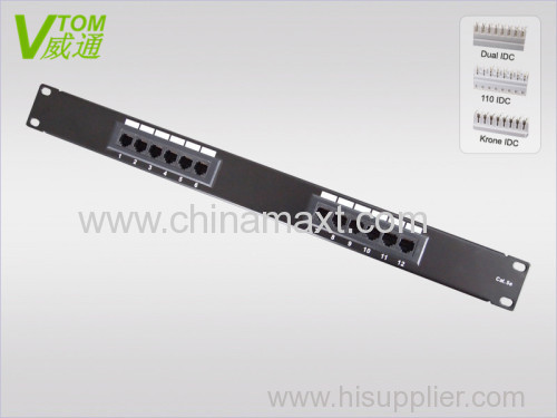 19 inch CAT5E UTP 12Port Patch Panel Factory Supply
