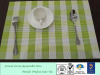 Customized Bright-color Striped Woven Placemat/anti-wear and waterproof