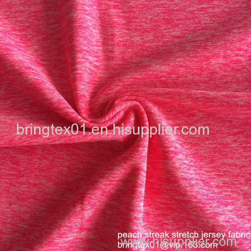 Jiaxing peach streak stretch jersey fabric