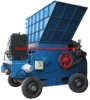 Mobile wood chipper stump crusher