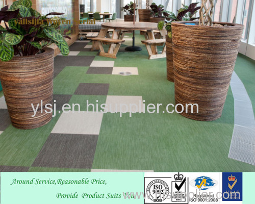 2017 Brilliant High Grade PVC woven Vinyl carpet Customized &anti-wear fashional woven vinyl flooring