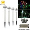 High Quality Waterproof Solar Lamps White Stainless Steel Spot Light Solar LED Path Light Outdoor Garden Lawn Lightings