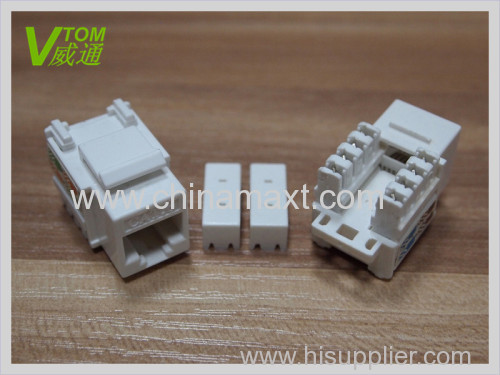 CAT6 UTP 90°Keystone jack with Cable Houlder